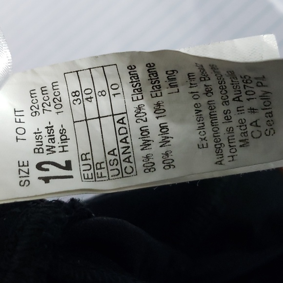 Seafolly black onepiece swimwear size 8 - Picture 4 of 6